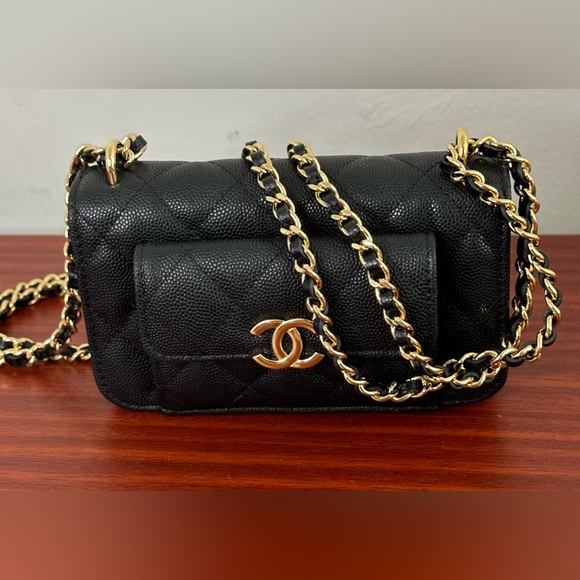 Spotted while shopping on Poshmark: 🌟HP🌟CHANEL Small Black Quilted Caviar  Clutch! #poshmark #fashion #shopping #style #…